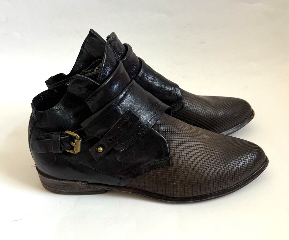 A.S.98 Handcrafted Italian Leather Ankle Bootie Boot Size 37 (US 6.5-7)